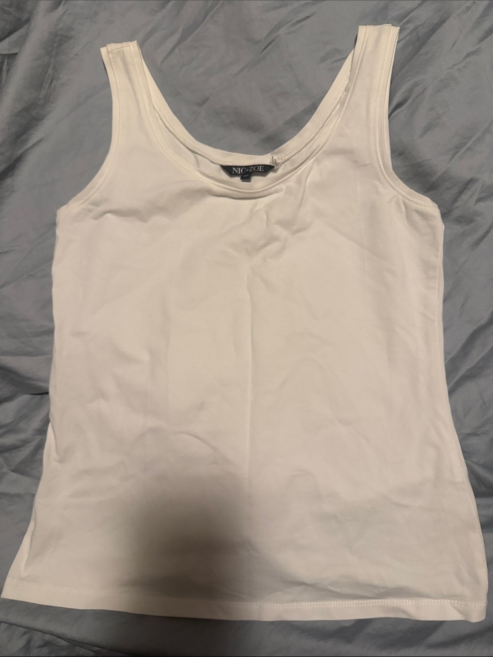 NIC+ZOE White Scoop Neck Tank Top